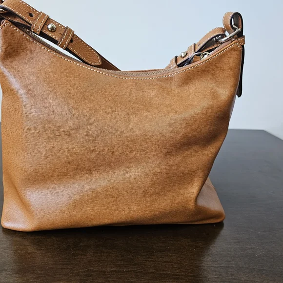 Dooney & Bourke Tan Leather Shoulder Bag - Picture 2 of 8